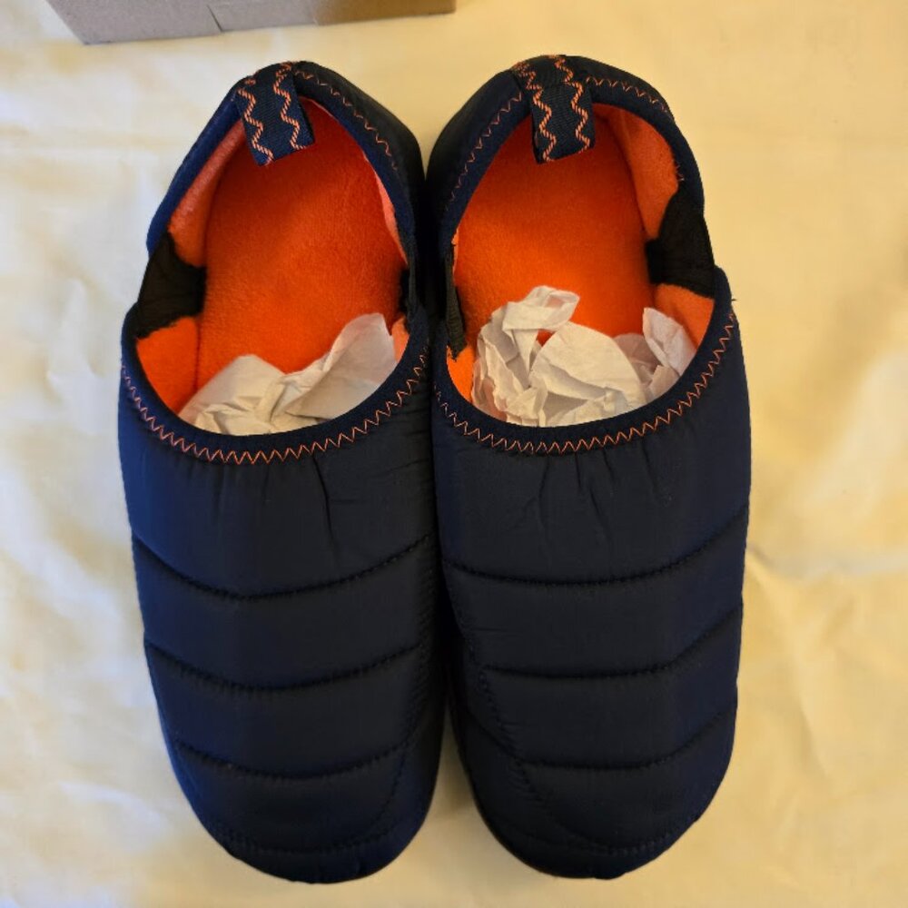 LONGBAY MENS SLIPPERS BLUE CORAL SIZE 12 LIGHTWEIGHT COMFORT INDOOR OUTDOOR NIB